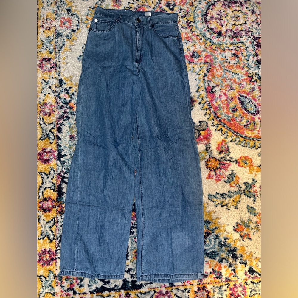 Gianni bini trapeze denim pants